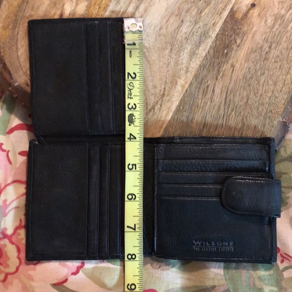 Vtg WILSON Leather Wallet Bilfold Gold HW Photo & 15 Card Paper Bill+SnapClose - Picture 13 of 13